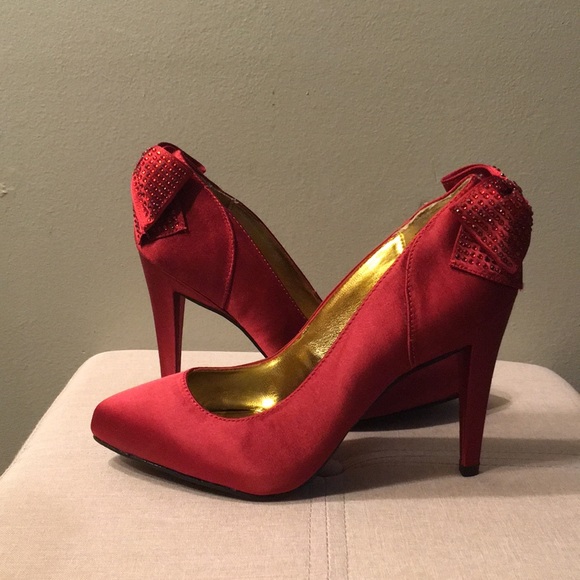 Rampage Red High Heels Size 8 US - Picture 2 of 7